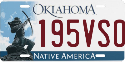 OK license plate 195VSO