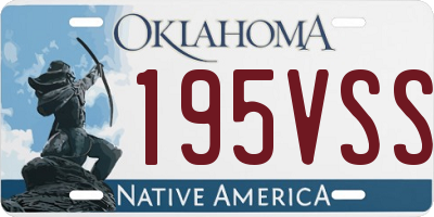 OK license plate 195VSS