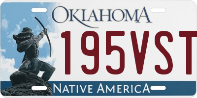 OK license plate 195VST