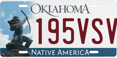 OK license plate 195VSV