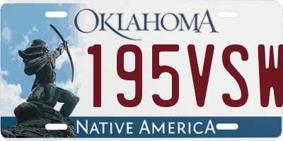 OK license plate 195VSW