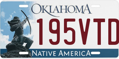 OK license plate 195VTD