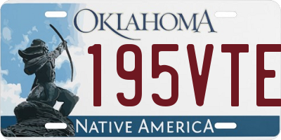 OK license plate 195VTE