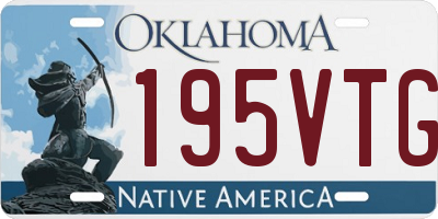 OK license plate 195VTG