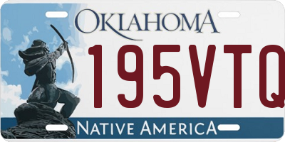 OK license plate 195VTQ