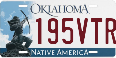 OK license plate 195VTR