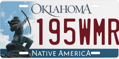 OK license plate 195WMR
