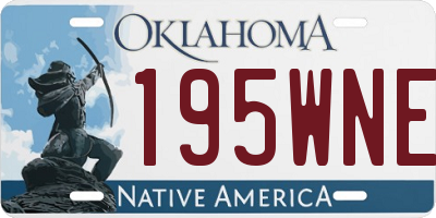 OK license plate 195WNE