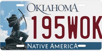 OK license plate 195WOK