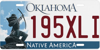 OK license plate 195XLI