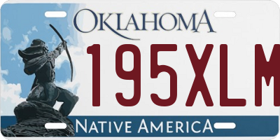 OK license plate 195XLM