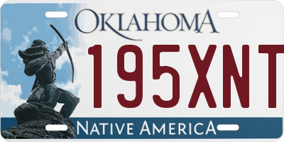 OK license plate 195XNT