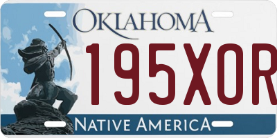 OK license plate 195XOR