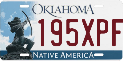 OK license plate 195XPF