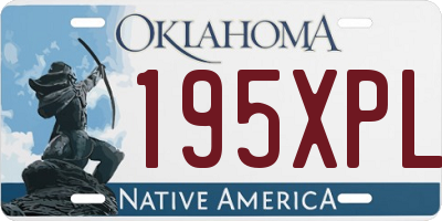OK license plate 195XPL