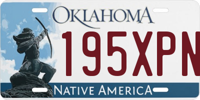 OK license plate 195XPN
