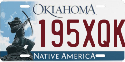 OK license plate 195XQK