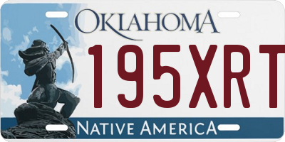 OK license plate 195XRT