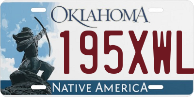 OK license plate 195XWL