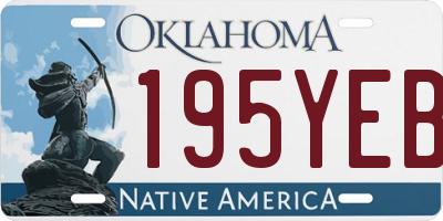OK license plate 195YEB