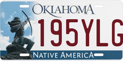 OK license plate 195YLG