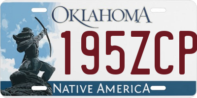 OK license plate 195ZCP