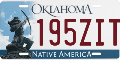 OK license plate 195ZIT