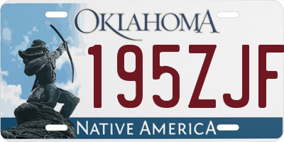OK license plate 195ZJF