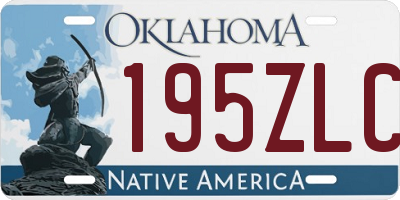 OK license plate 195ZLC