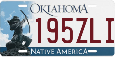 OK license plate 195ZLI
