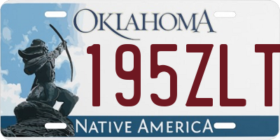 OK license plate 195ZLT