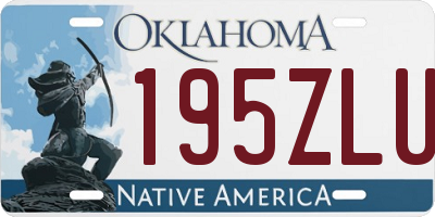 OK license plate 195ZLU