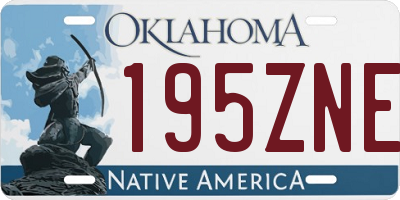 OK license plate 195ZNE
