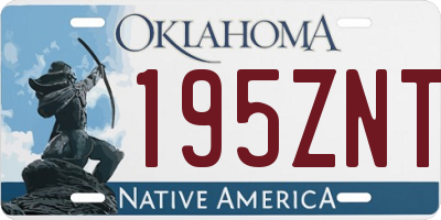 OK license plate 195ZNT