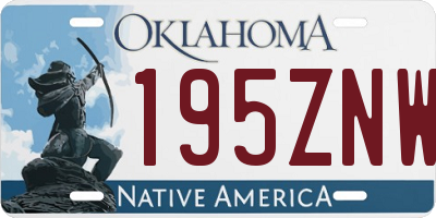 OK license plate 195ZNW