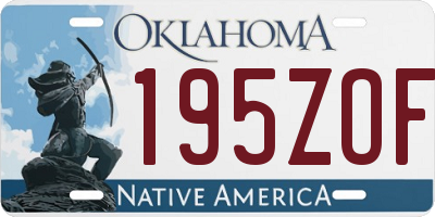 OK license plate 195ZOF