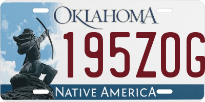 OK license plate 195ZOG