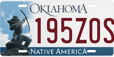 OK license plate 195ZOS
