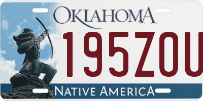 OK license plate 195ZOU