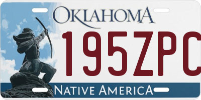 OK license plate 195ZPC