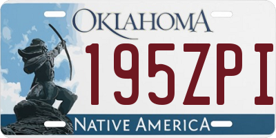 OK license plate 195ZPI