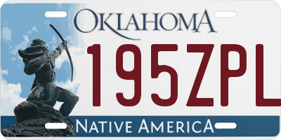 OK license plate 195ZPL