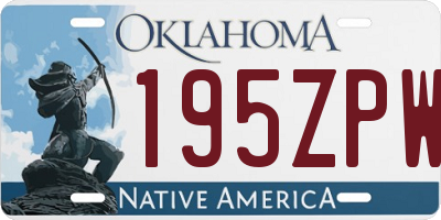 OK license plate 195ZPW