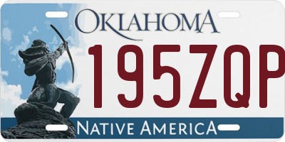 OK license plate 195ZQP