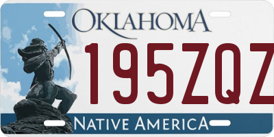 OK license plate 195ZQZ