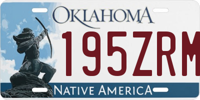 OK license plate 195ZRM