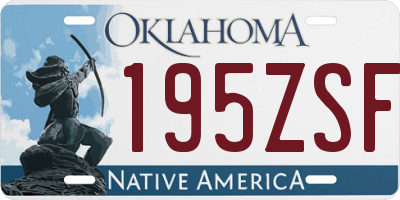 OK license plate 195ZSF