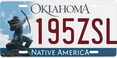 OK license plate 195ZSL