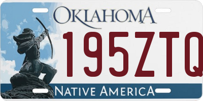 OK license plate 195ZTQ