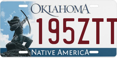 OK license plate 195ZTT